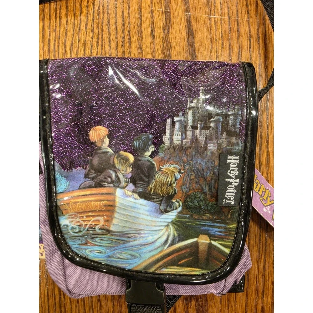 Vintage NWT Y2K Harry Potter Journey to Hogwarts Glitter Crossbody‎ Wizard